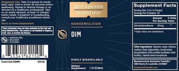Nanoemulsified DIM QuickSilver Scientific