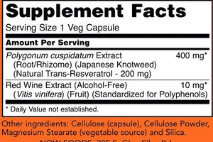 Natural Resveratrol 120 vegcaps NOW