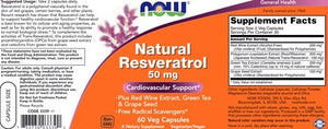 Natural Resveratrol 120 vegcaps NOW