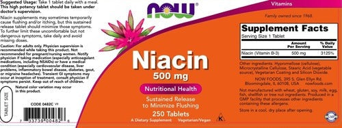 Niacin 500 mg NOW