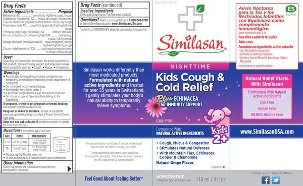 Nighttime Kids Cough & Cold Relief plus Echinacea Similasan USA