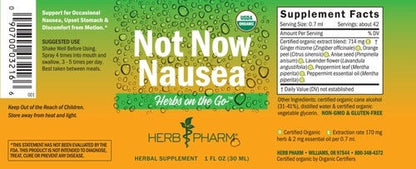Not Now Nausea Spray Herbs OnTheGo Herb Pharm