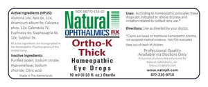 Ortho-K Thick Eye Drops Natural Ophthalmics, Inc