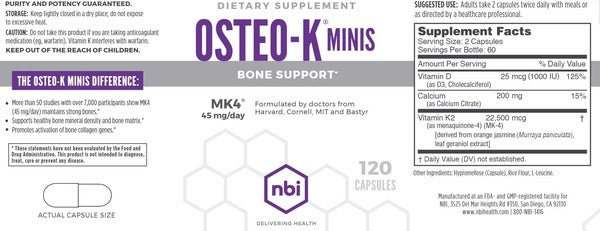 About Osteo-K Minis - Supports healthy bones