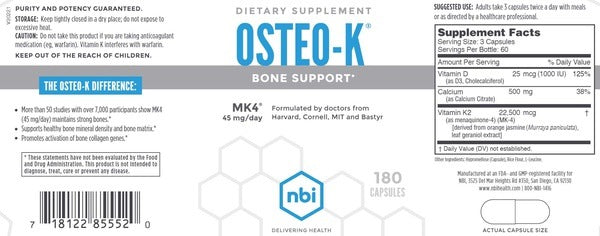 About Osteo-K - Supports healthy bone density and bone  matrix"