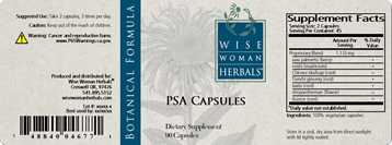 PSA Capsules 90 caps Wise Woman Herbals