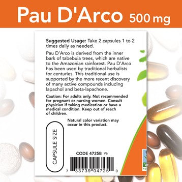 Pau D'Arco 500 mg NOW