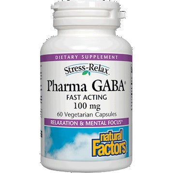 Natural factors Pharma GABA 100 mg - supports physical relaxation and maintain mental focus