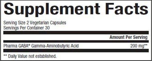 Ingredients of GABA 100 mg dietary supplement - Gamma-Aminobutyric Acid, Magnesium stearate