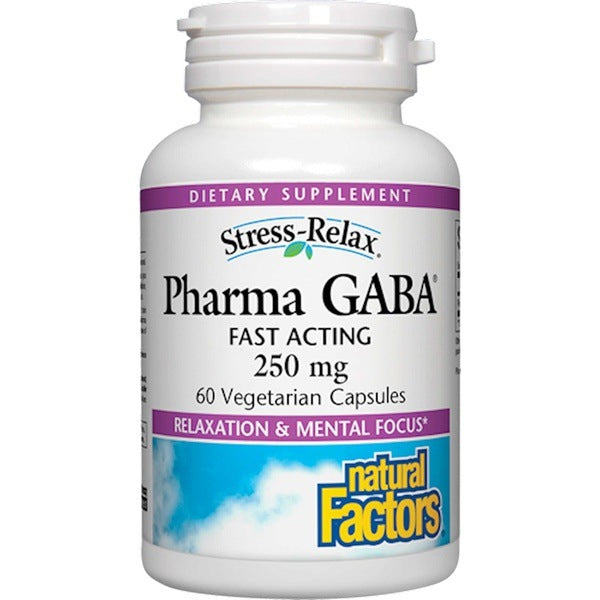 Natural factors Pharma GABA 250 mg - supports physical relaxation and maintain mental focus