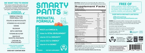 Prenatal Formula SmartyPants Vitamins