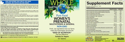 Prenatal Multivitamin Mineral Whole Earth and Sea - Natural Factors