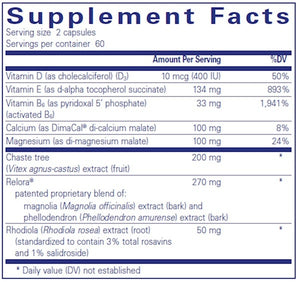 Pure Encapsulations ProSoothe II supplements facts