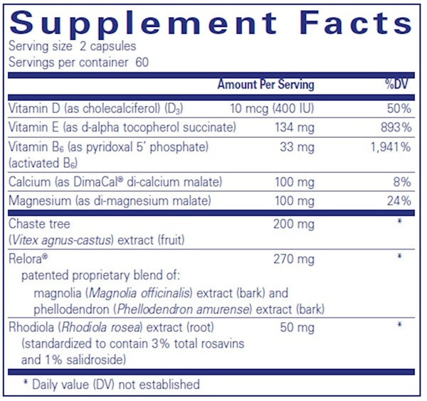 Pure Encapsulations ProSoothe II supplements facts
