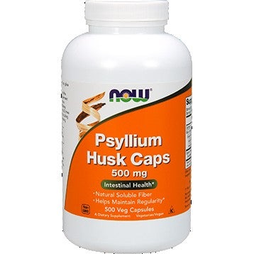 Psyllium Husk Caps 500 mg NOW