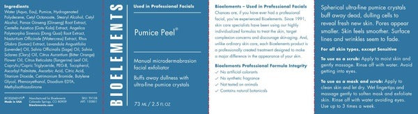 Pumice Peel Bioelements INC