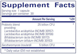 Pure Encapsulations PureBi-Ome Intensive supplements facts