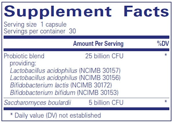 Pure Encapsulations PureBi-Ome Intensive supplements facts