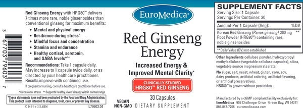 Red Ginseng Energy EuroMedica