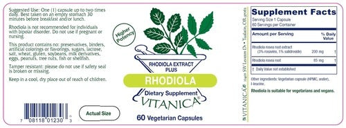 Rhodiola Extract Plus Vitanica