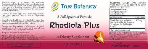 Rhodiola Plus True Botanica