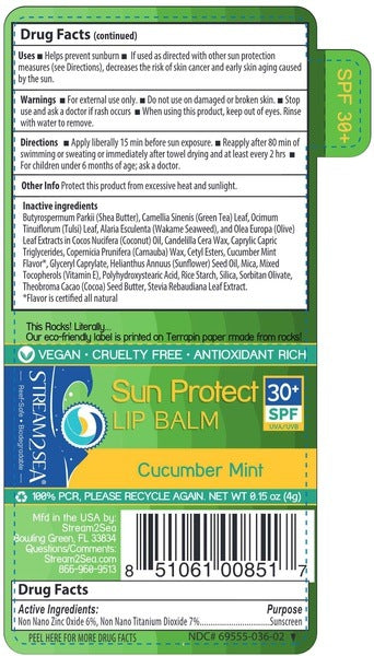 SPF 30+ Lip Balm - Cucumber Mint Stream2Sea