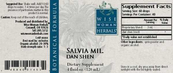 Salvia mil/dan shen 4 oz Wise Woman Herbals