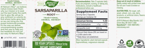 Sarsaparilla 425 mg Natures way