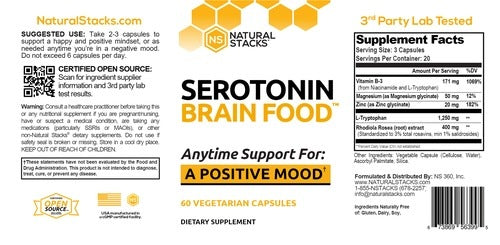 Serotonin Brain Food Natural Stacks