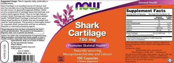 Shark Cartilage 750 mg NOW