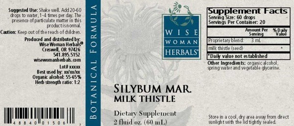 Silybum marianum - milk thistle Wise Woman Herbals