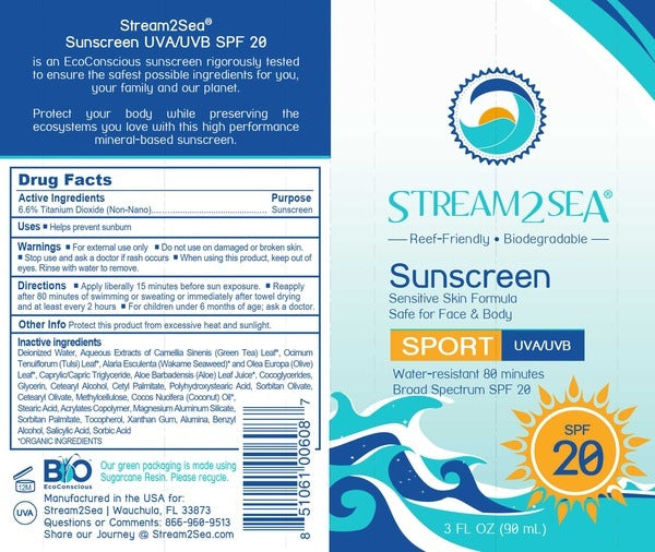 Sunscreen SPF 20 Stream2Sea