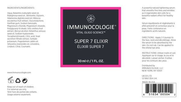Super 7 Elixir Serum Immunocologie Skincare