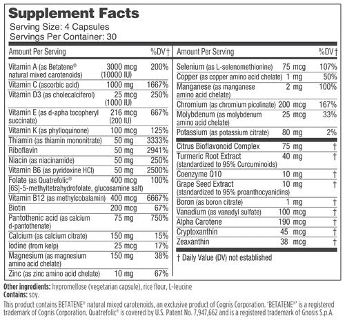 Ingredients Supreme Multivitamin - 120 vegcaps by NBI