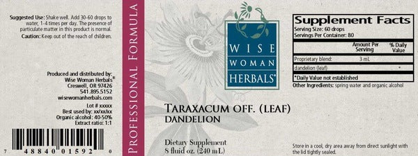 Taraxacum leaf/dandelion leaf Wise Woman Herbals