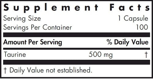 Taurine 500 mg Allergy Research