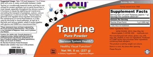 Taurine Powder NOW SPORTS