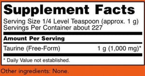 Taurine Powder NOW SPORTS