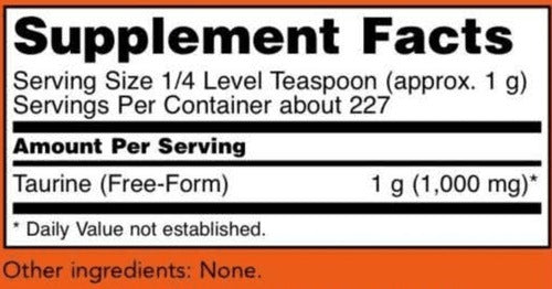 Taurine Powder NOW SPORTS