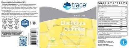 Trace Minerals Electrolyte Stamina Gummies 280 mg electrolytes lemon lime flavor Trace Minerals Research