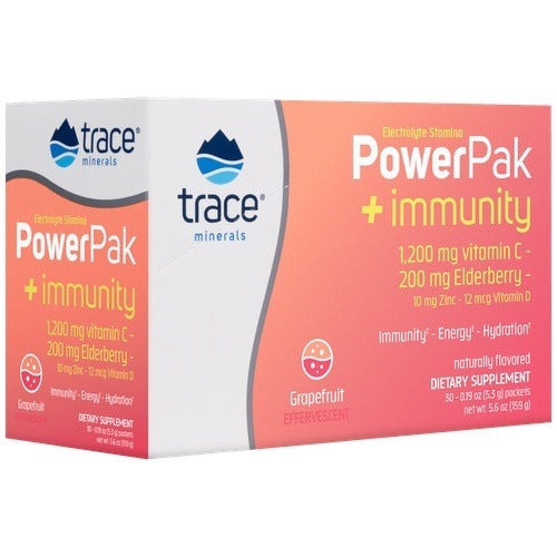 Trace Minerals Electrolyte Stamina Powerpak + Immunity Grapefruit Flavor Nutriessential.com