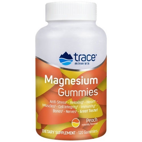Magnesium Gummies Peach Flavor - 120 Gummies| Trace Minerals