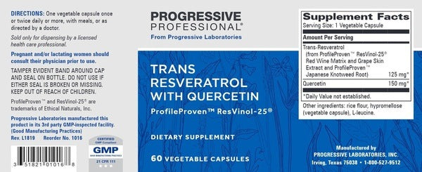 Trans Resveratrol with Quercetin Progressive Labs