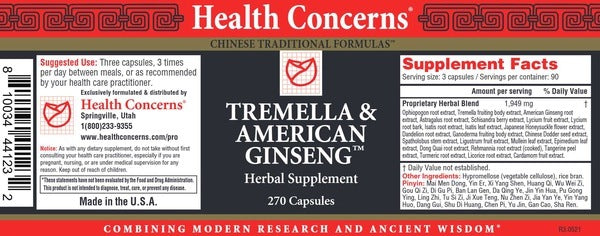 Tremella And American Ginseng Health Concerns