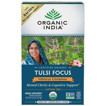Tulsi Focus Hibiscus Cinnamon Organic India