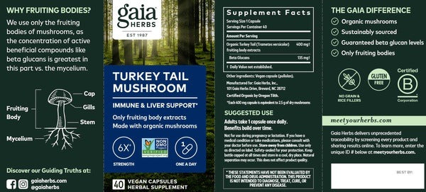 Turkey Tail Mushroom Gaia Herbs