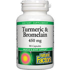 Natural factors Turmeric & Bromelain - Helps support muscle, joint health, digestion, liver function