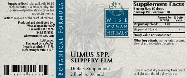Ulmus/slippery elm 2 oz Wise Woman Herbals