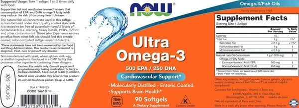 Ultra Omega-3 90 softgels NOW
