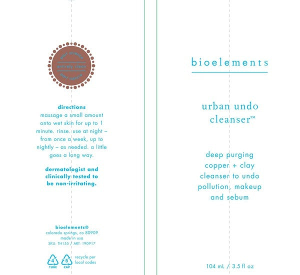 Urban Undo Cleanser Bioelements INC